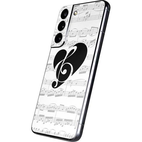 BW Musical Notes Galaxy S22 Skin